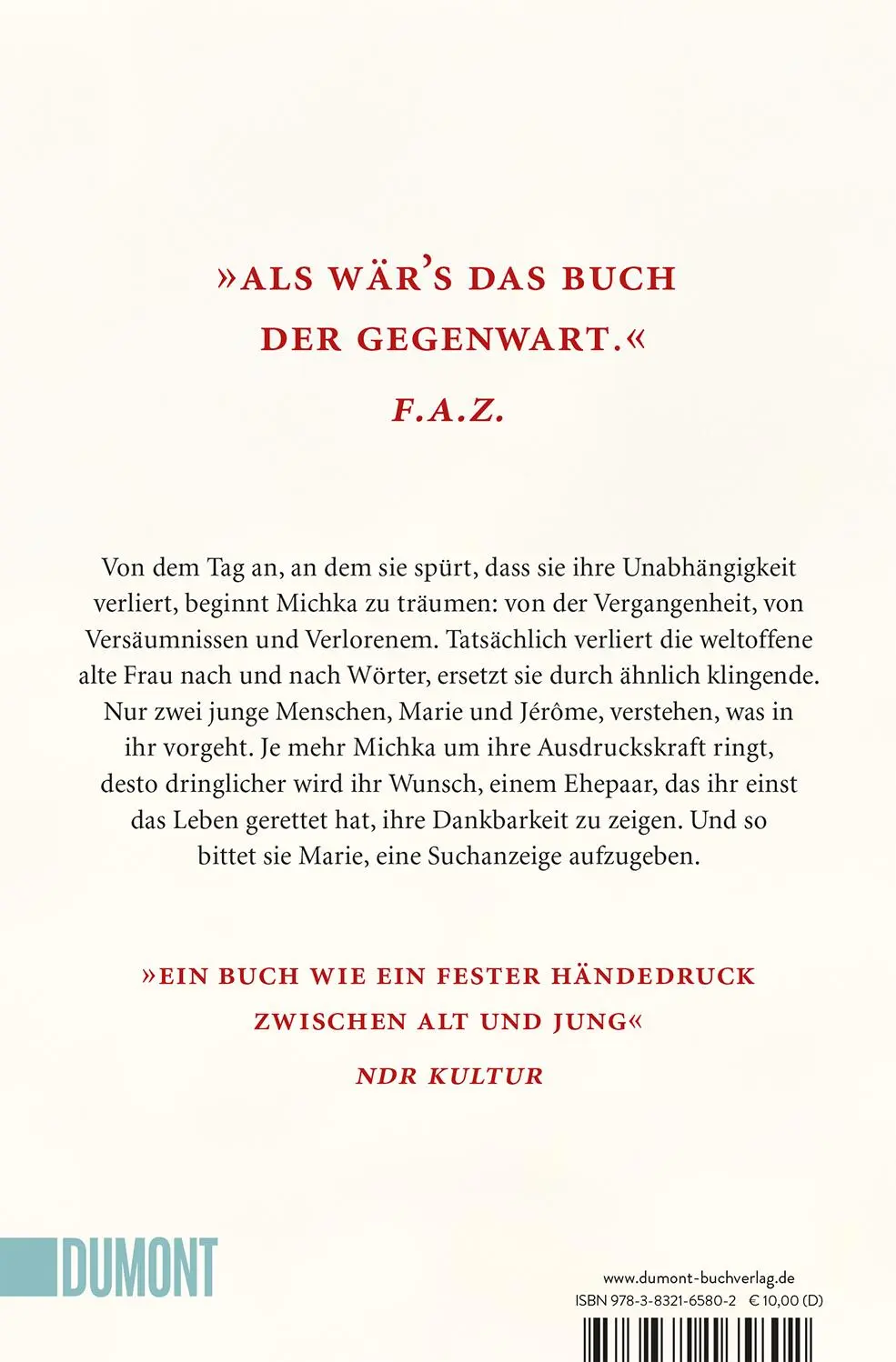 Rückseite: 9783832165802 | Dankbarkeiten | Roman | Delphine De Vigan | Taschenbuch | 176 S.