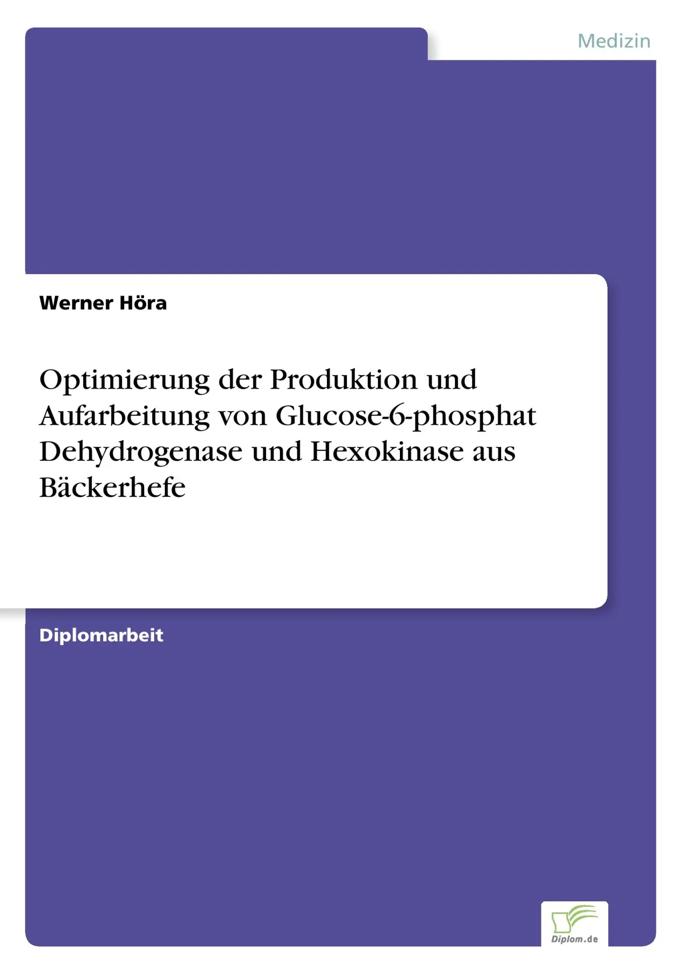 Cover: 9783838655802 | Optimierung der Produktion und Aufarbeitung von Glucose-6-phosphat...