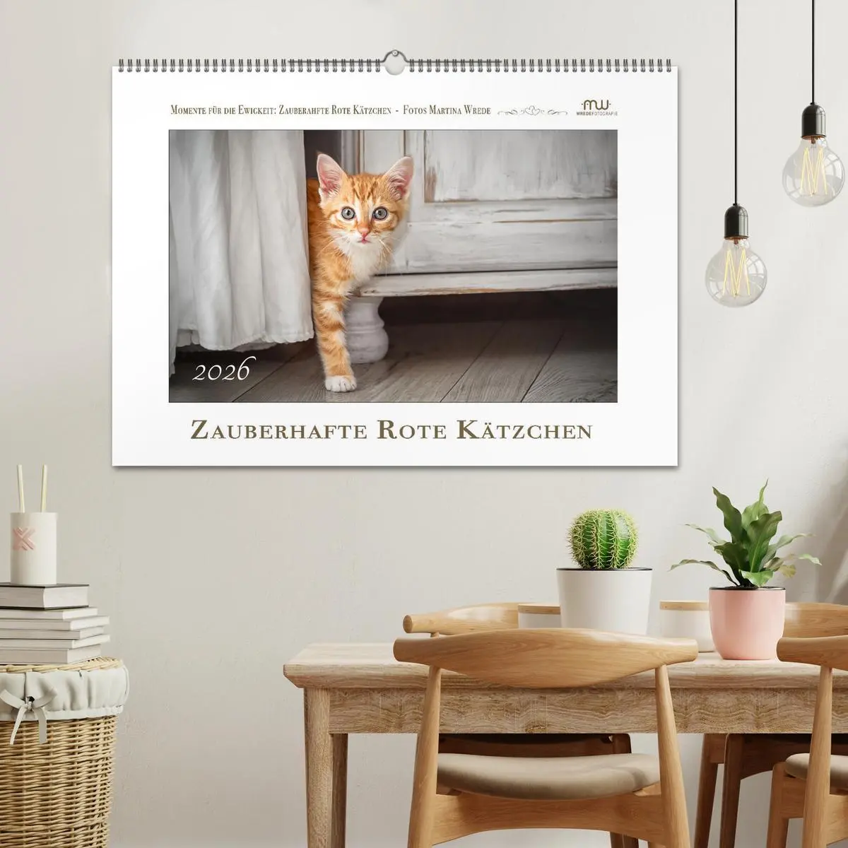 Bild: 9783457255902 | Zauberhafte rote Kätzchen (Wandkalender 2026 DIN A2 quer), CALVENDO...