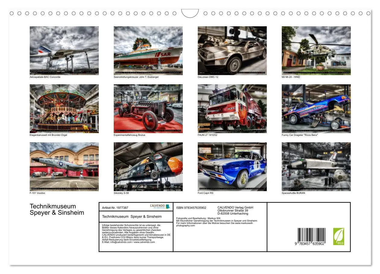 Bild: 9783457635902 | Technikmuseum Speyer &amp; Sinsheim (Wandkalender 2026 DIN A3 quer),...