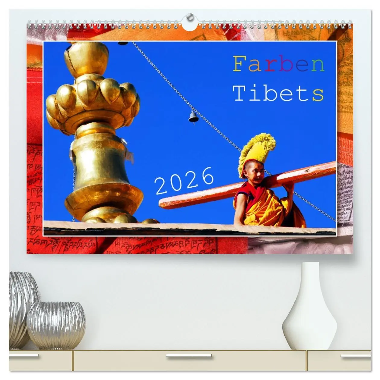 Cover: 9783457696002 | Farben Tibets (hochwertiger Premium Wandkalender 2026 DIN A2 quer),...