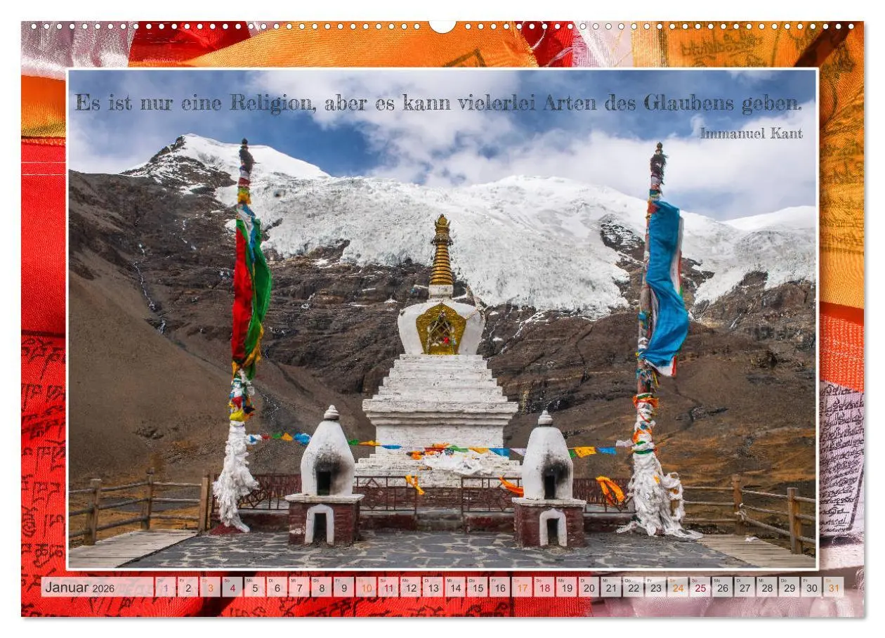 Bild: 9783457696002 | Farben Tibets (hochwertiger Premium Wandkalender 2026 DIN A2 quer),...