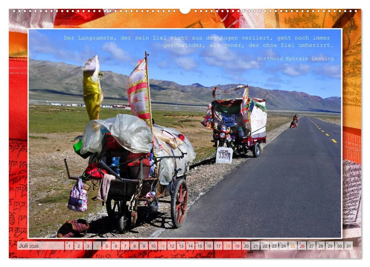 Bild: 9783457696002 | Farben Tibets (hochwertiger Premium Wandkalender 2026 DIN A2 quer),...