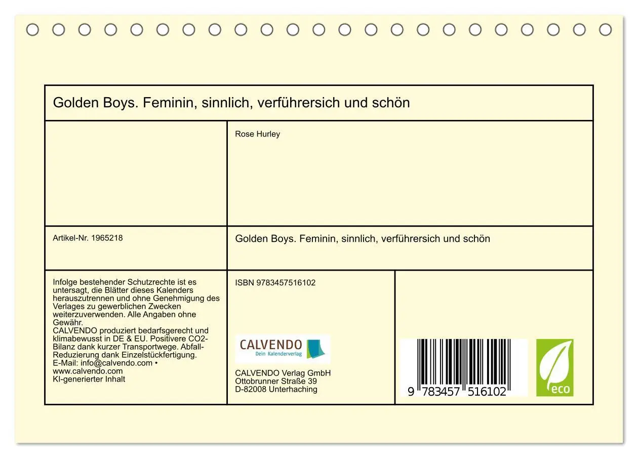 Bild: 9783457516102 | Golden Boys. Feminin, sinnlich, verführersich und schön...
