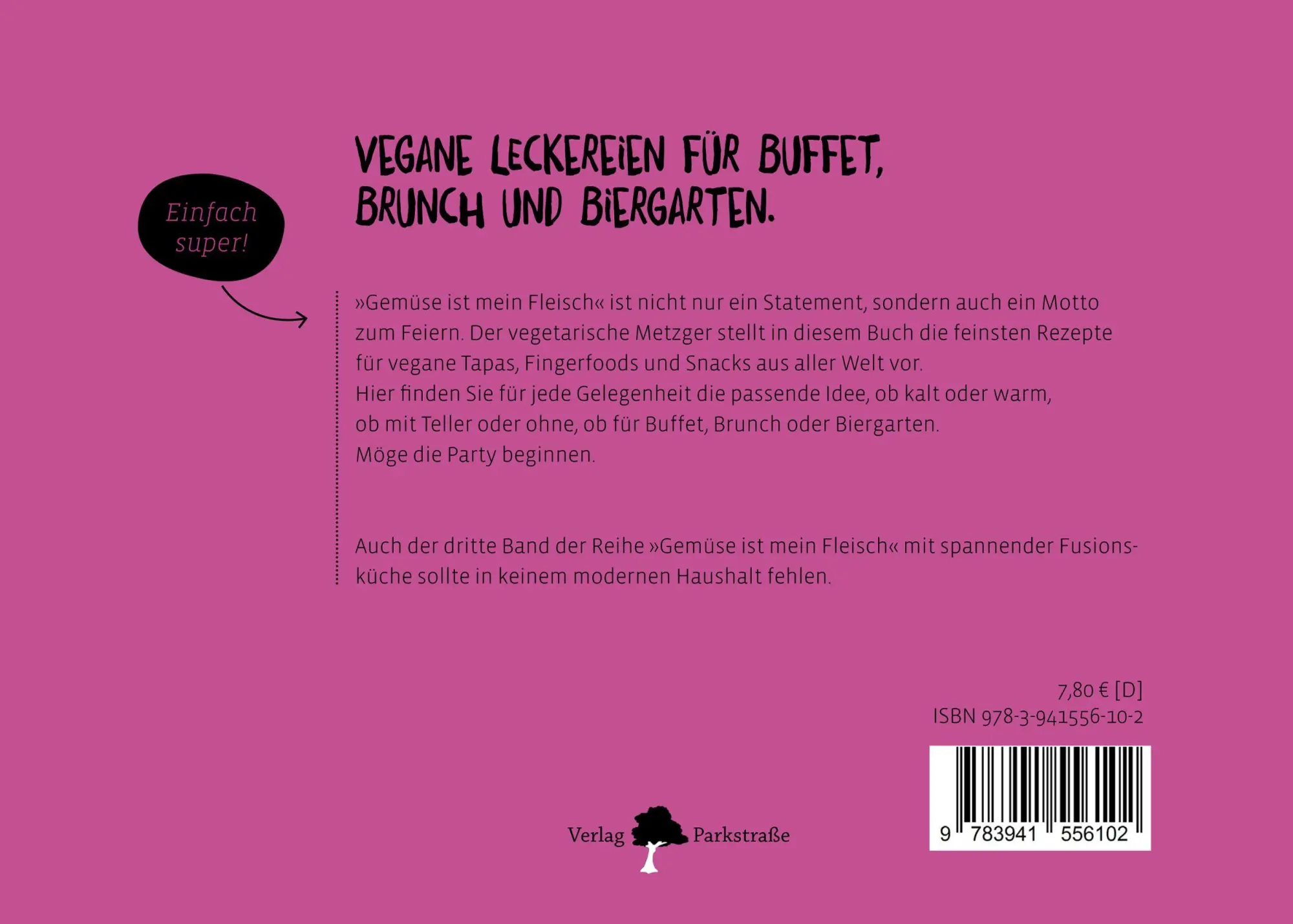 Rückseite: 9783941556102 | Veggieparty | Vegane Leckereien für Buffet, Brunch und Biergarten