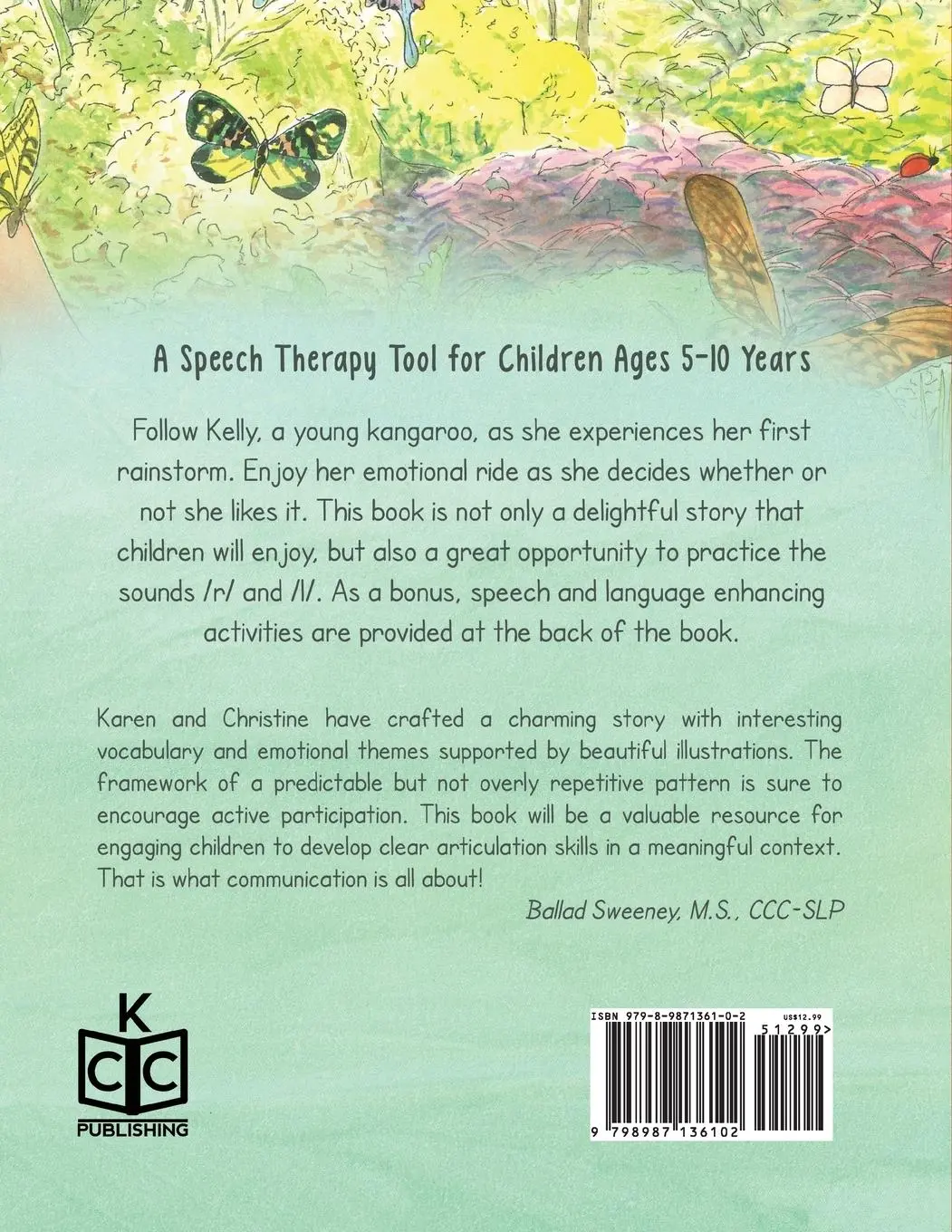 Rückseite: 9798987136102 | Kelly's First Rainstorm - R and L Sounds | Karen Kleker | Taschenbuch