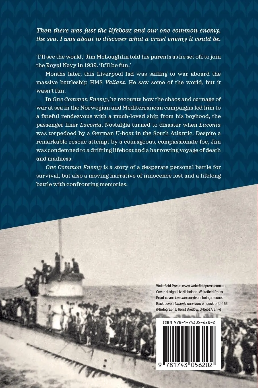 Rückseite: 9781743056202 | One Common Enemy | The Laconia incident: A survivor's memoir | Buch