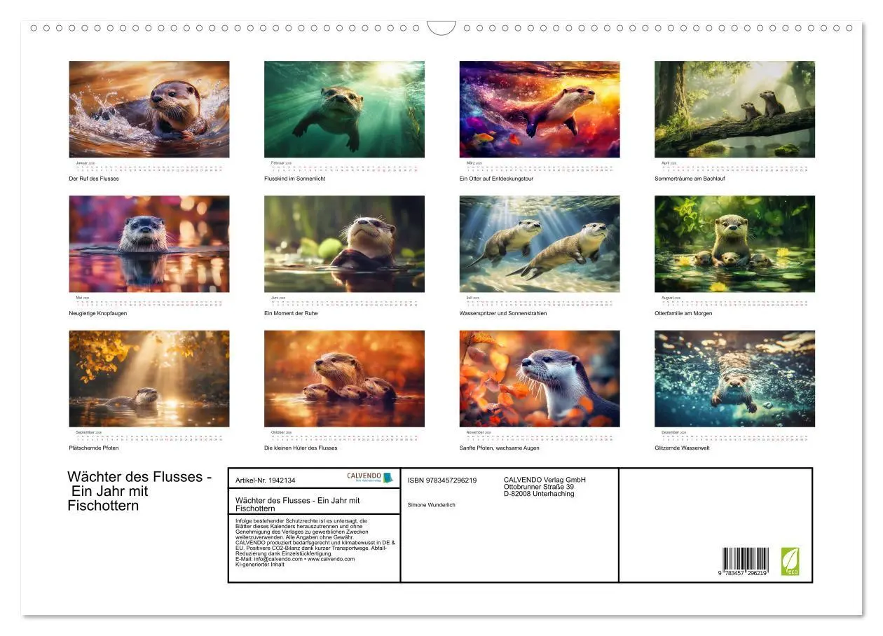 Bild: 9783457296202 | Wächter des Flusses - Ein Jahr mit Fischottern (Wandkalender 2026...