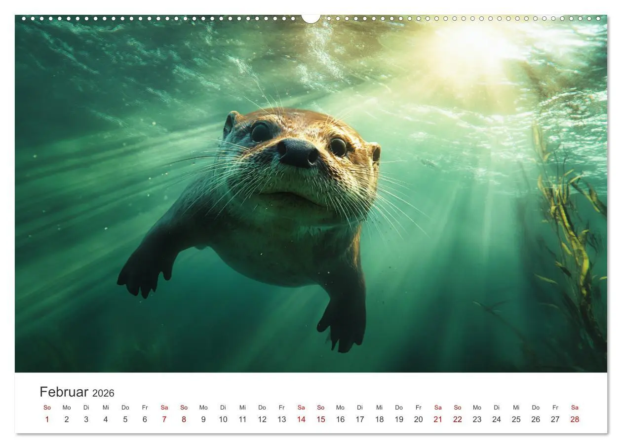 Bild: 9783457296202 | Wächter des Flusses - Ein Jahr mit Fischottern (Wandkalender 2026...