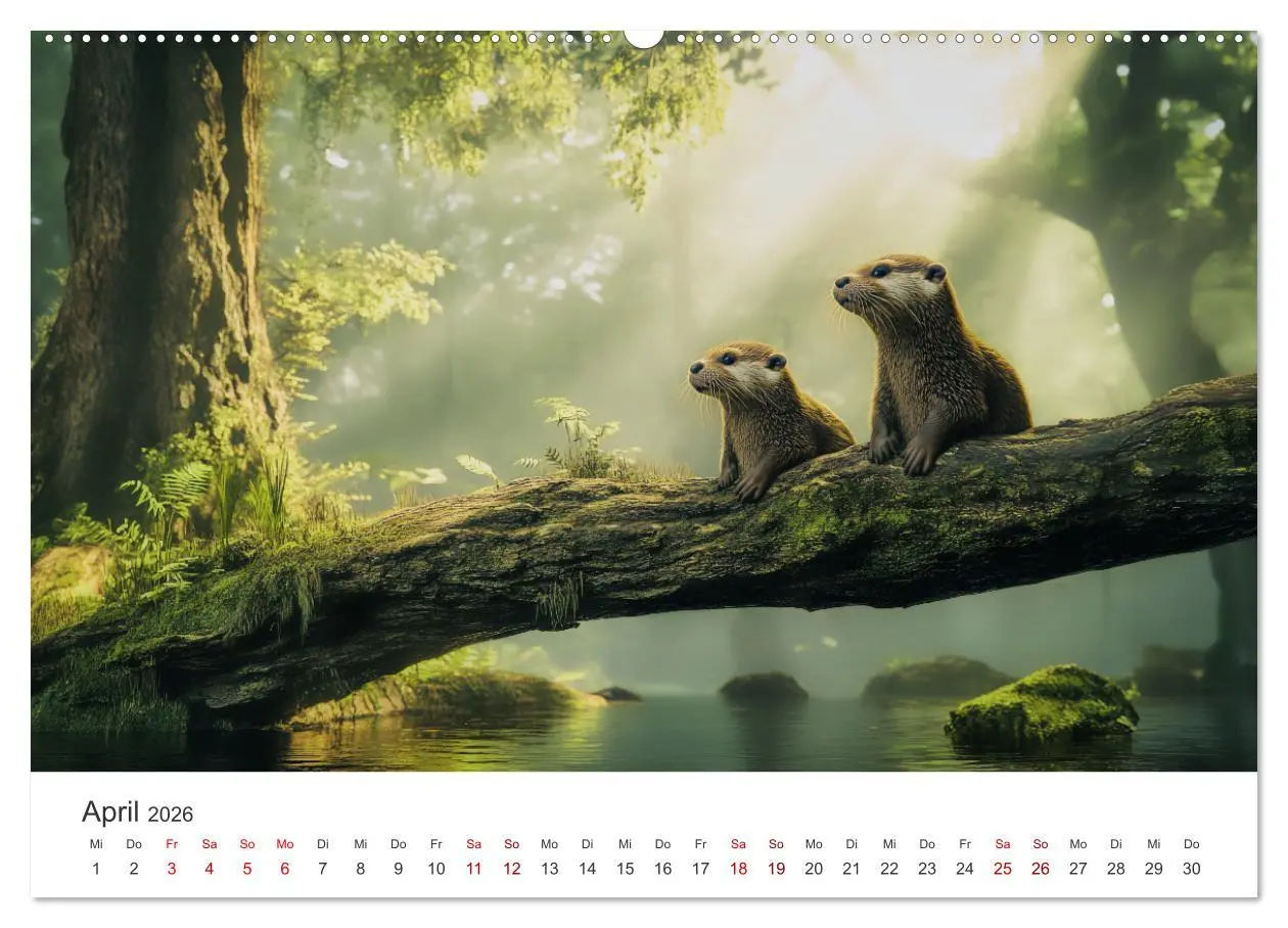 Bild: 9783457296202 | Wächter des Flusses - Ein Jahr mit Fischottern (Wandkalender 2026...