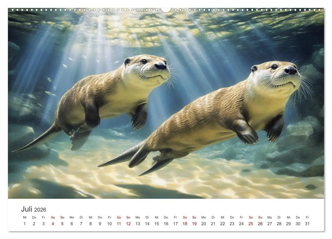 Bild: 9783457296202 | Wächter des Flusses - Ein Jahr mit Fischottern (Wandkalender 2026...