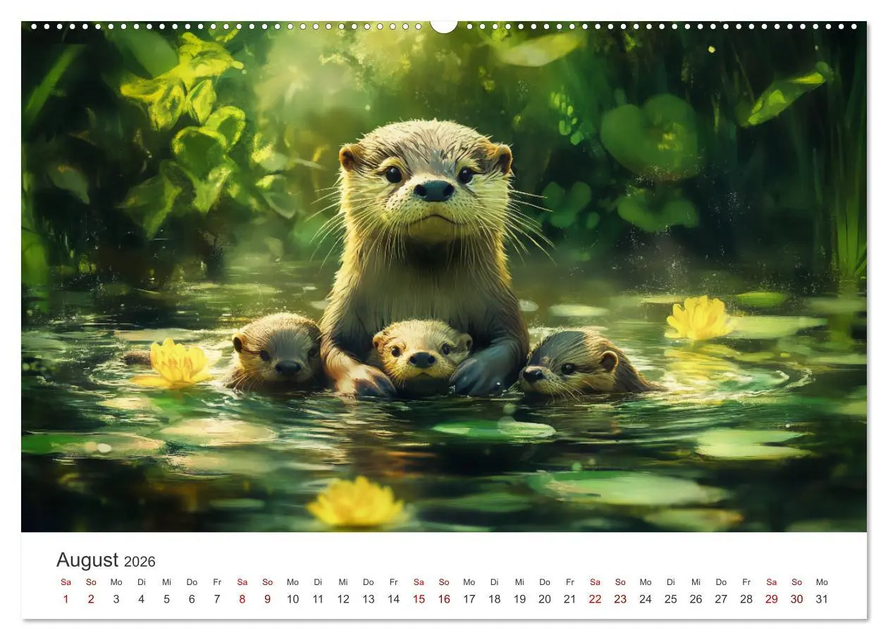 Bild: 9783457296202 | Wächter des Flusses - Ein Jahr mit Fischottern (Wandkalender 2026...