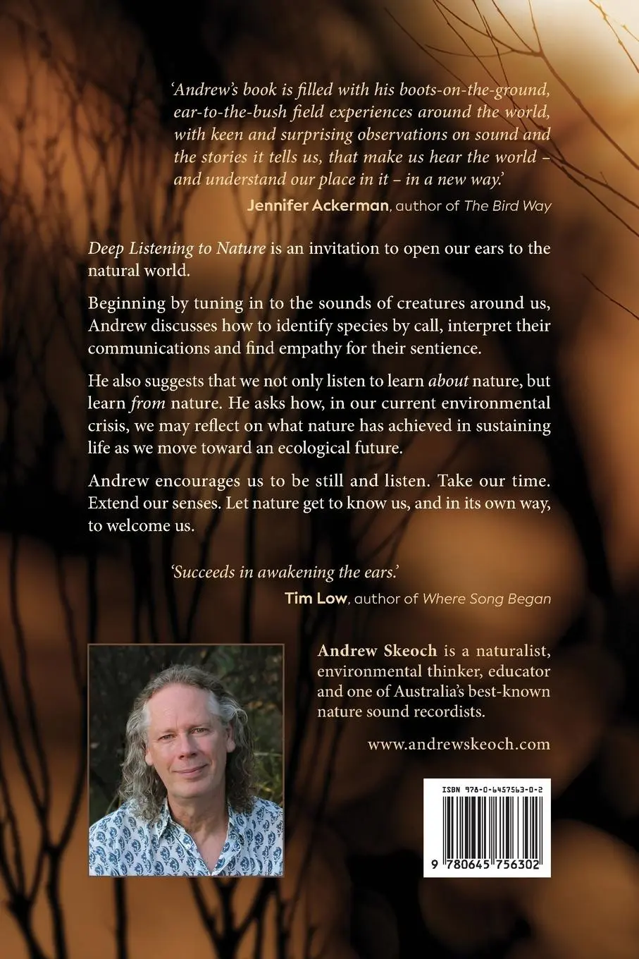 Rückseite: 9780645756302 | Deep Listening to Nature | Andrew Skeoch | Taschenbuch | Englisch
