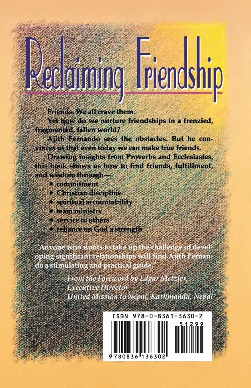Rückseite: 9780836136302 | Reclaiming Friendship | Relating to Each Other in a Frenzied World