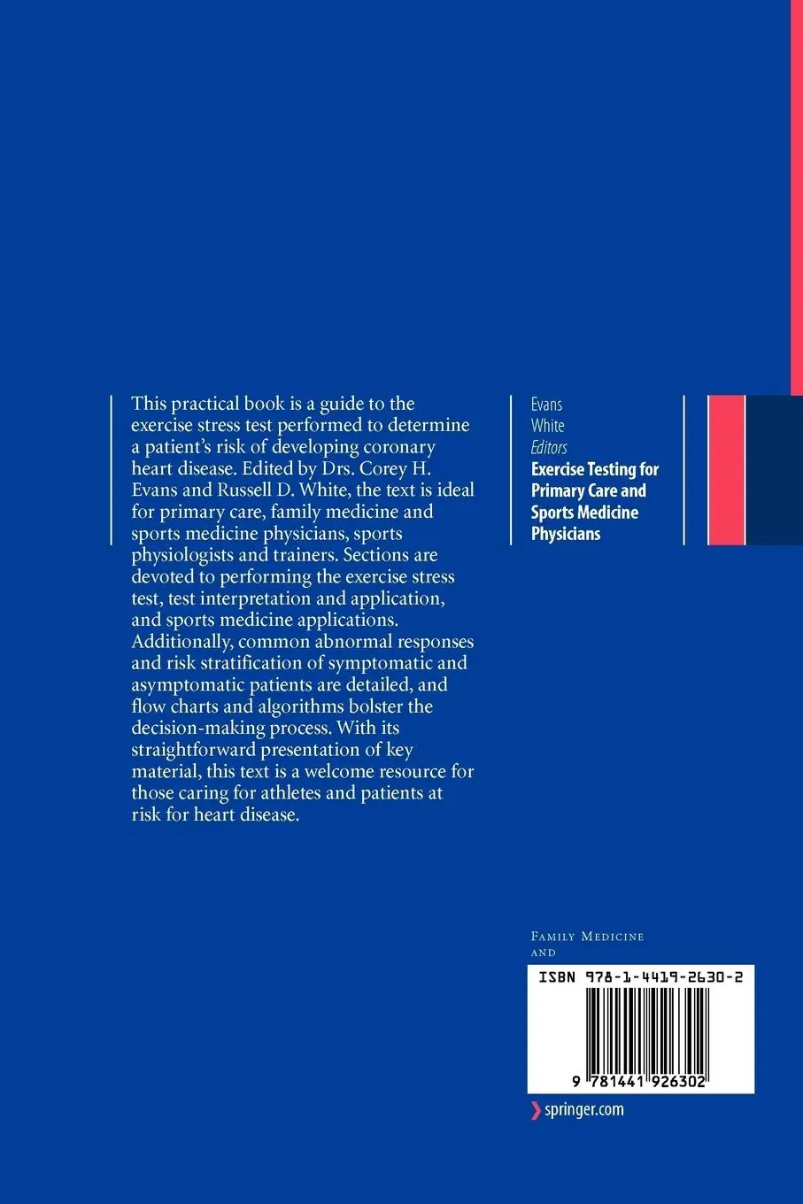 Rückseite: 9781441926302 | Exercise Testing for Primary Care and Sports Medicine Physicians | xvi