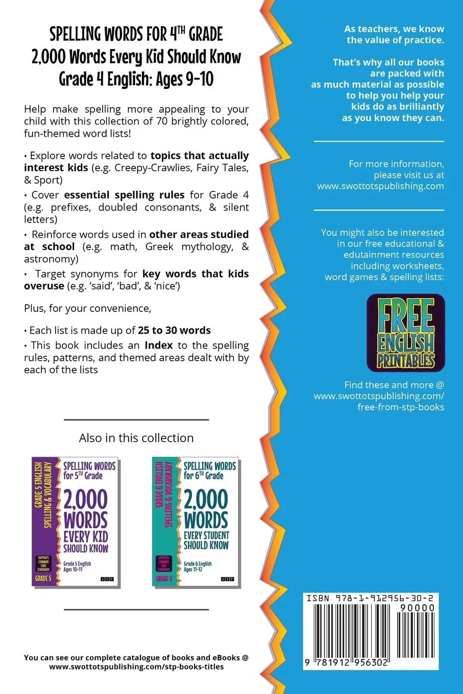 Rückseite: 9781912956302 | Spelling Words for 4th Grade | Stp Books | Taschenbuch | Englisch