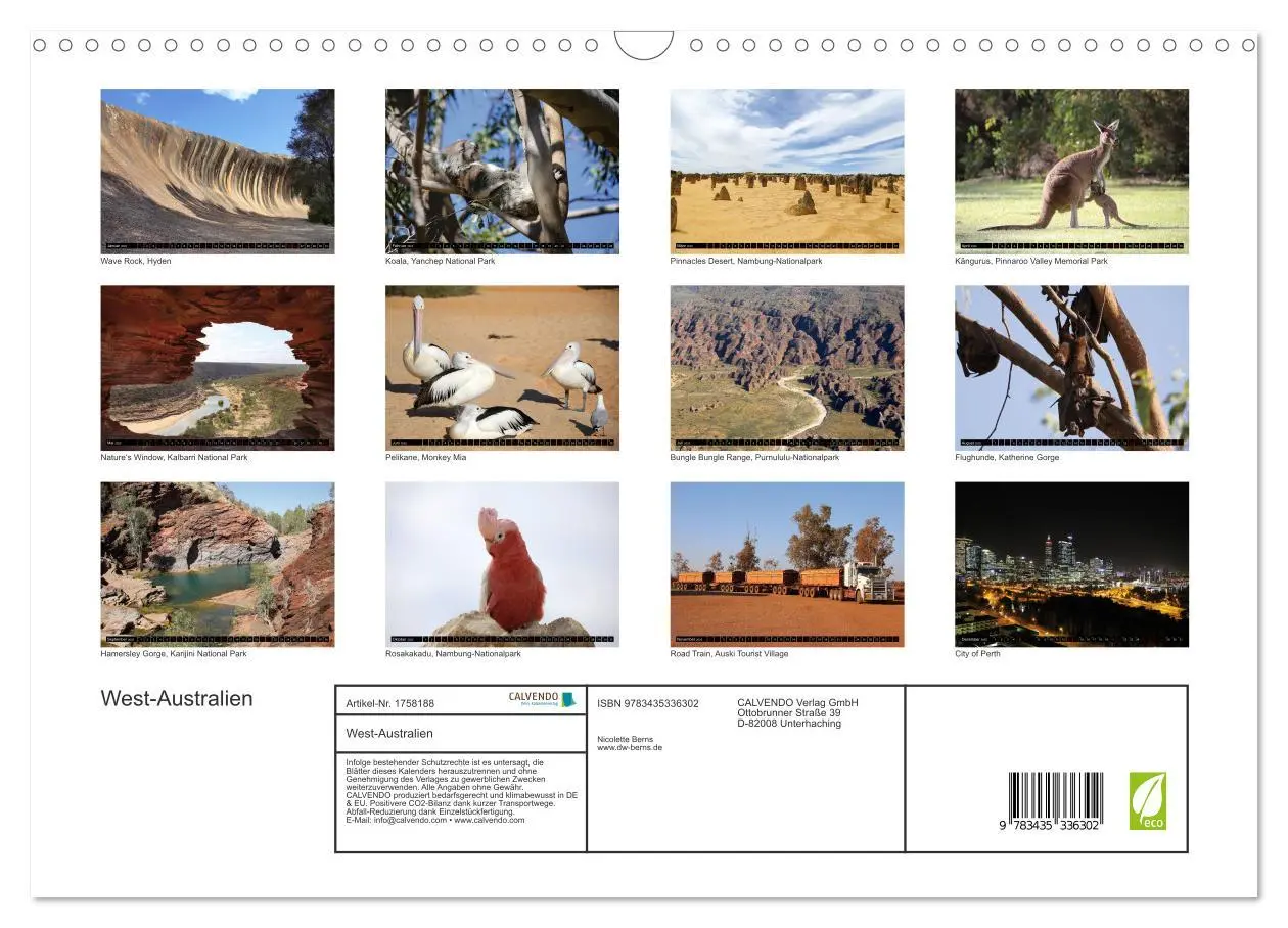 Bild: 9783435336302 | West-Australien (Wandkalender 2025 DIN A3 quer), CALVENDO...