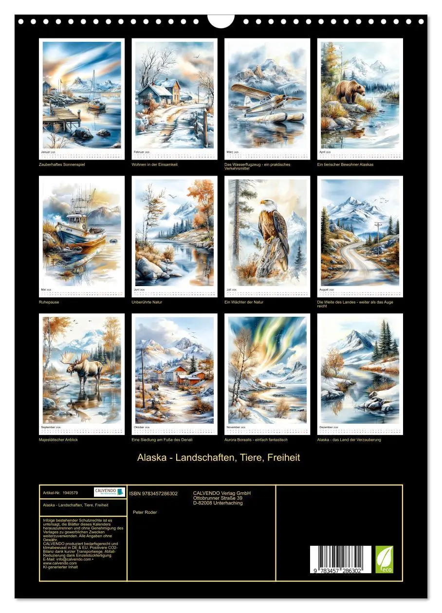 Bild: 9783457286302 | Alaska - Landschaften, Tiere, Freiheit (Wandkalender 2026 DIN A3...