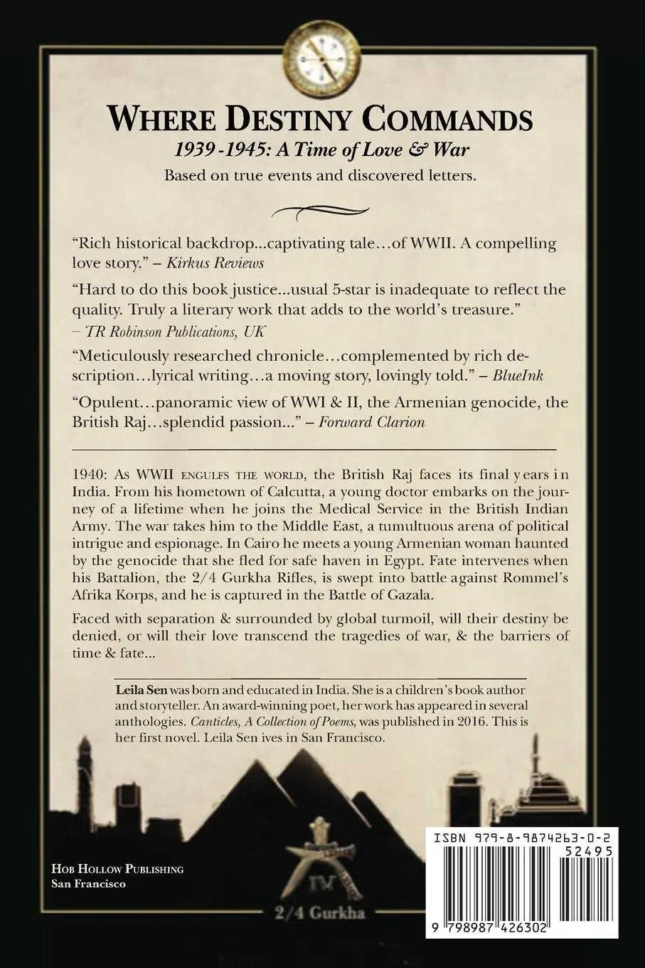 Rückseite: 9798987426302 | Where Destiny Commands | 1939 - 1945: A Time of Love and War | Sen