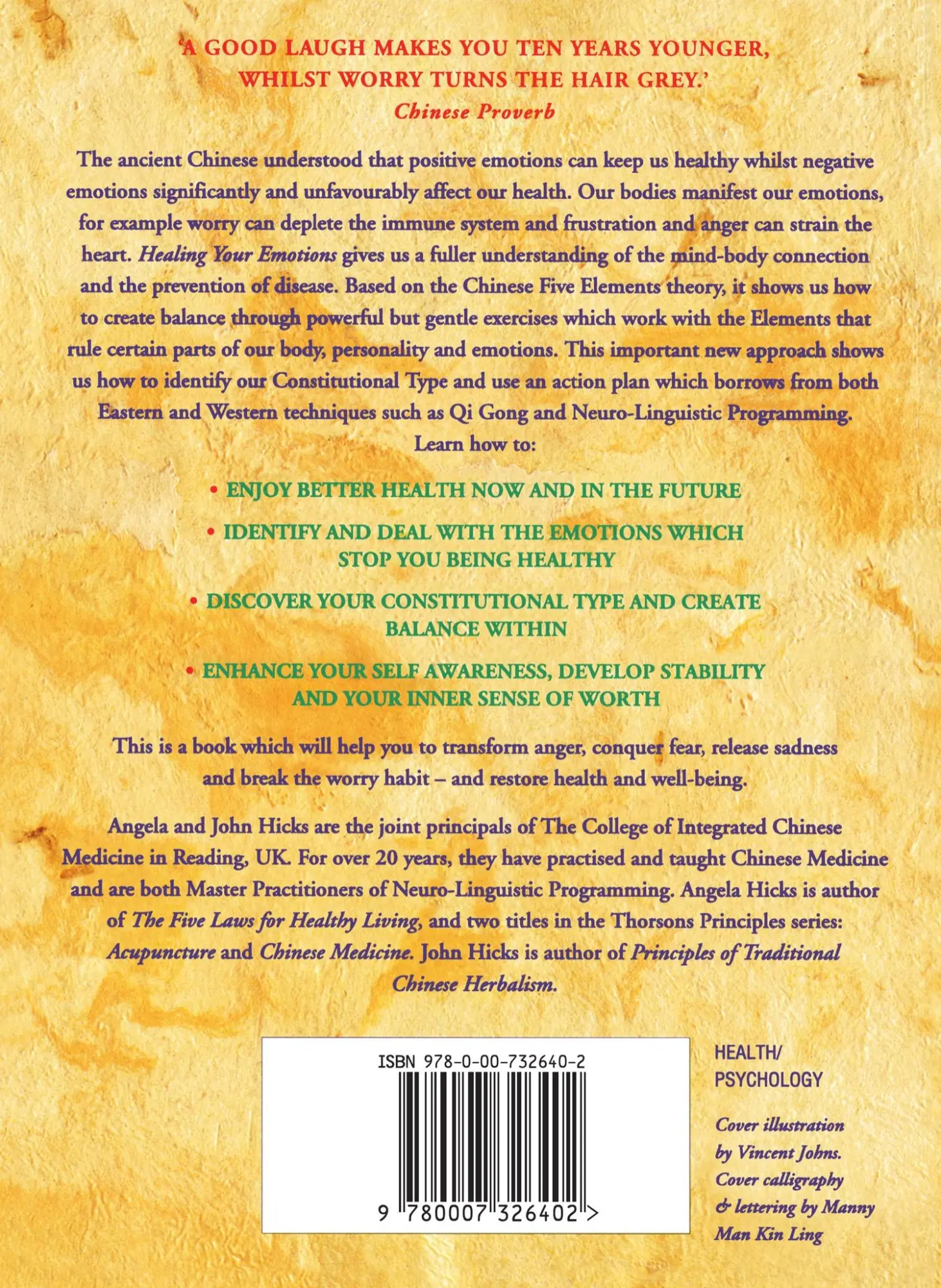 Rückseite: 9780007326402 | Healing Your Emotions | Angela Hicks (u. a.) | Taschenbuch | Englisch