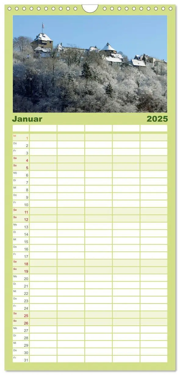Bild: 9783457106402 | Familienplaner 2025 - Solinger Bilderbogen 2025 mit 5 Spalten...