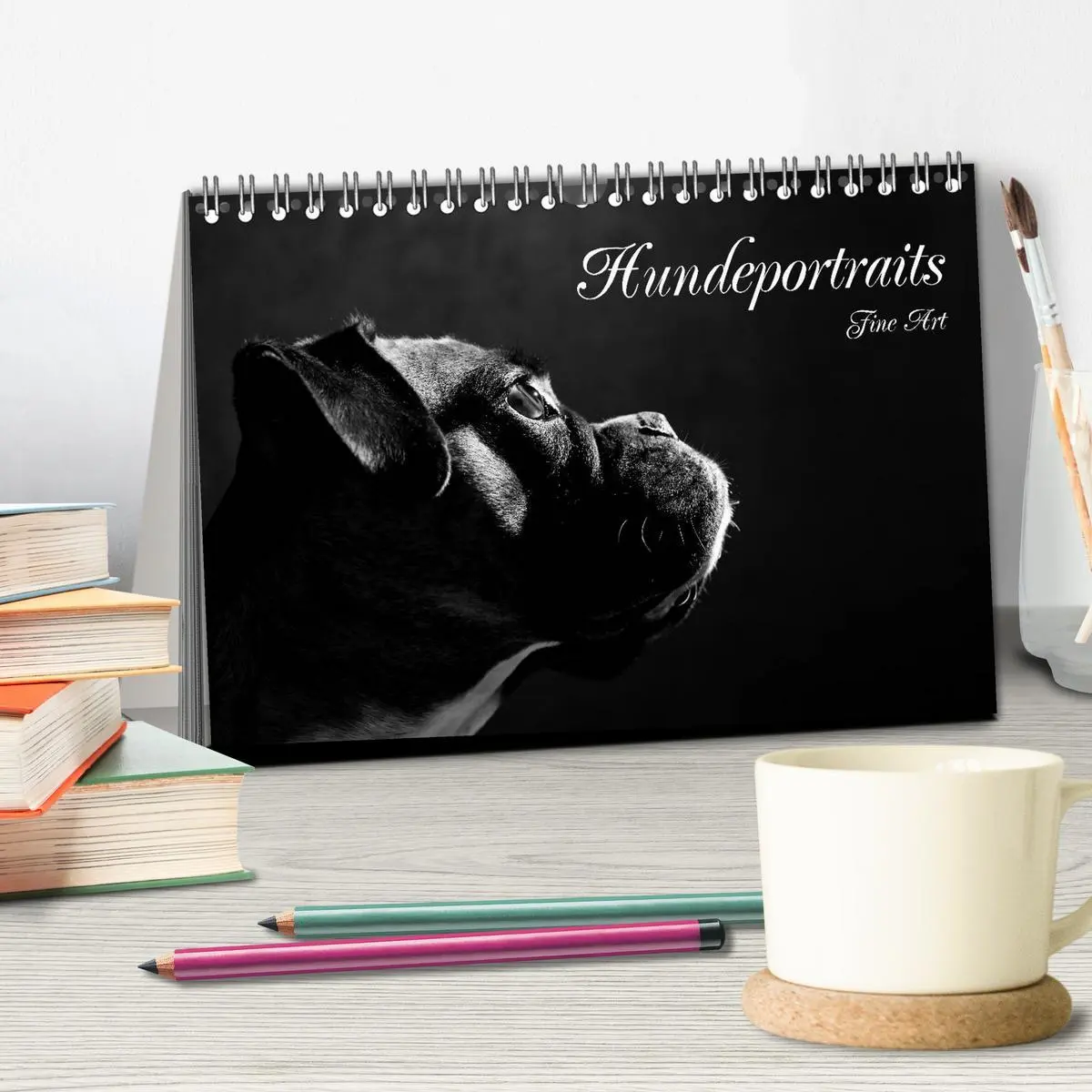 Bild: 9783457896402 | Hundeportraits Fine Art (Tischkalender 2026 DIN A5 quer), CALVENDO...