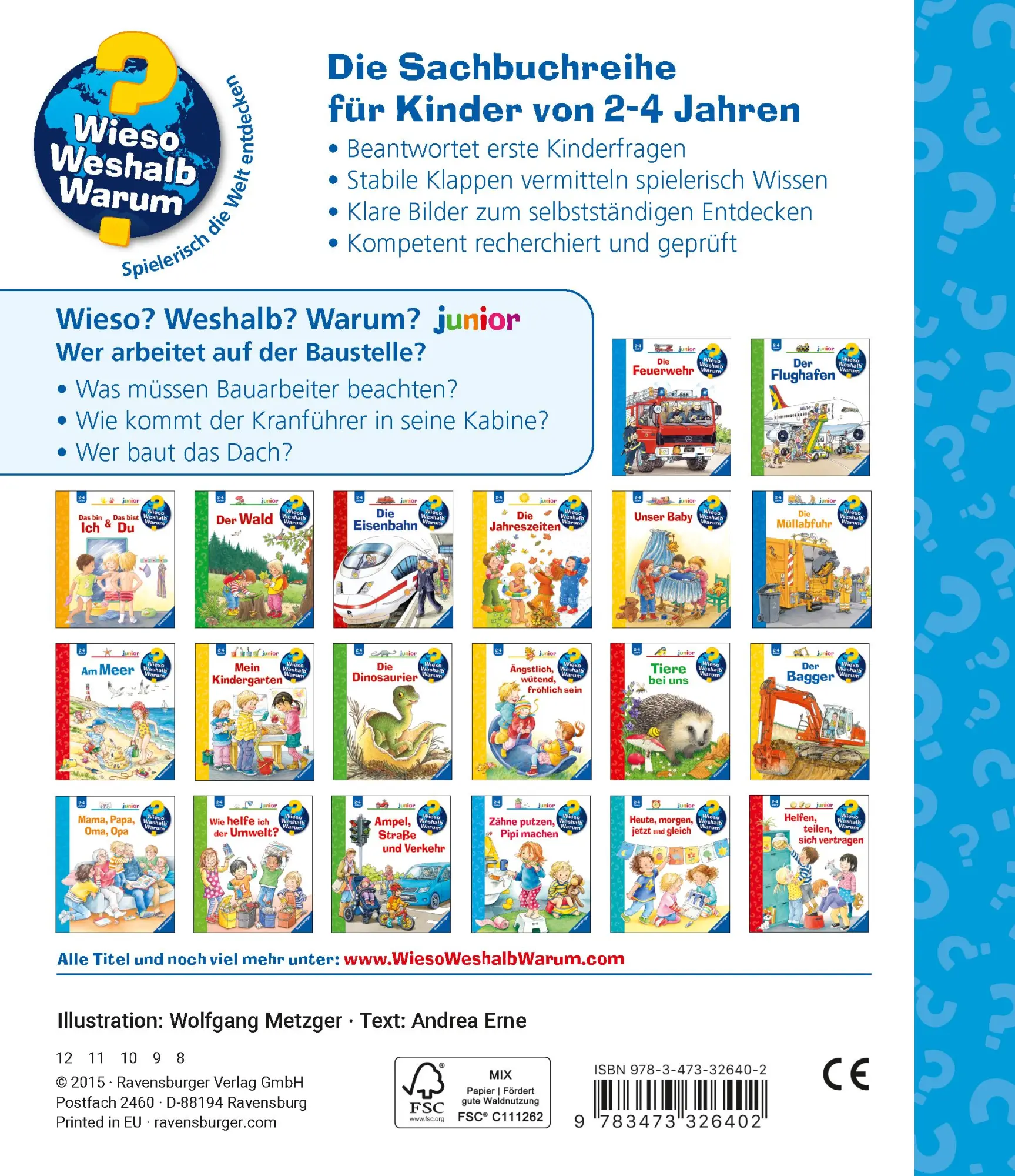 Rückseite: 9783473326402 | Wieso? Weshalb? Warum? junior, Band 55: Wer arbeitet auf der...
