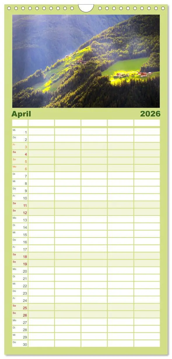 Bild: 9783516506402 | Familienplaner 2026 - Südtirol - Entlang der italienischen Alpen....