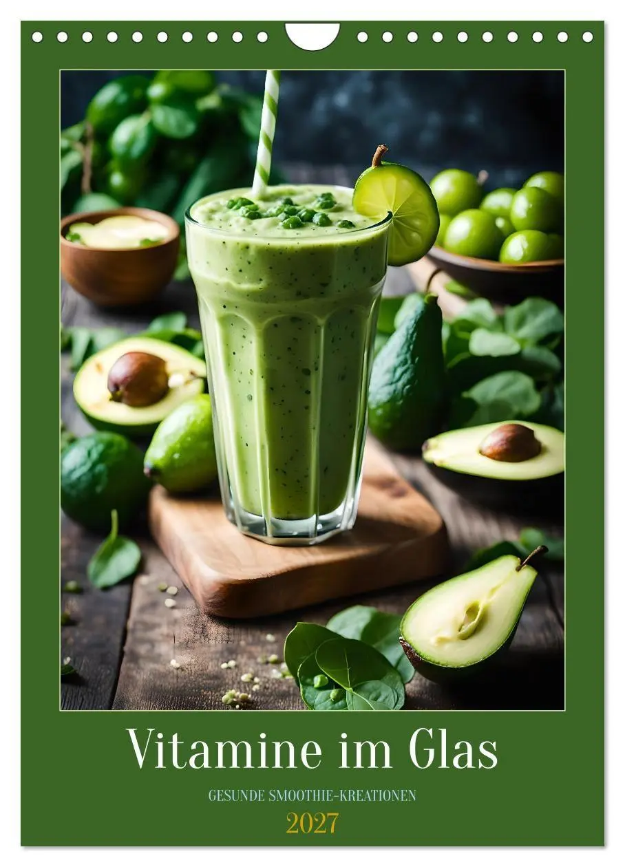 Cover: 9783569076402 | Vitamine im Glas - Gesunde Smoothie Kreationen (Wandkalender 2027...