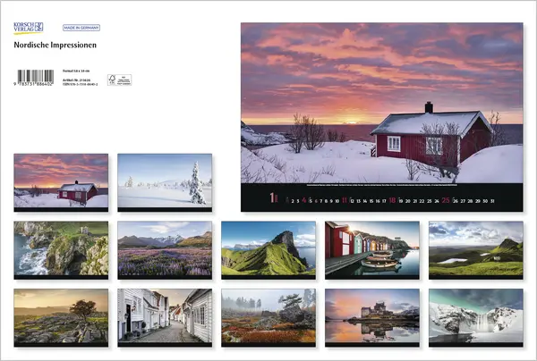 Bild: 9783731886402 | Nordische Impressionen 2026 | Korsch Verlag | Kalender | Spiralbindung