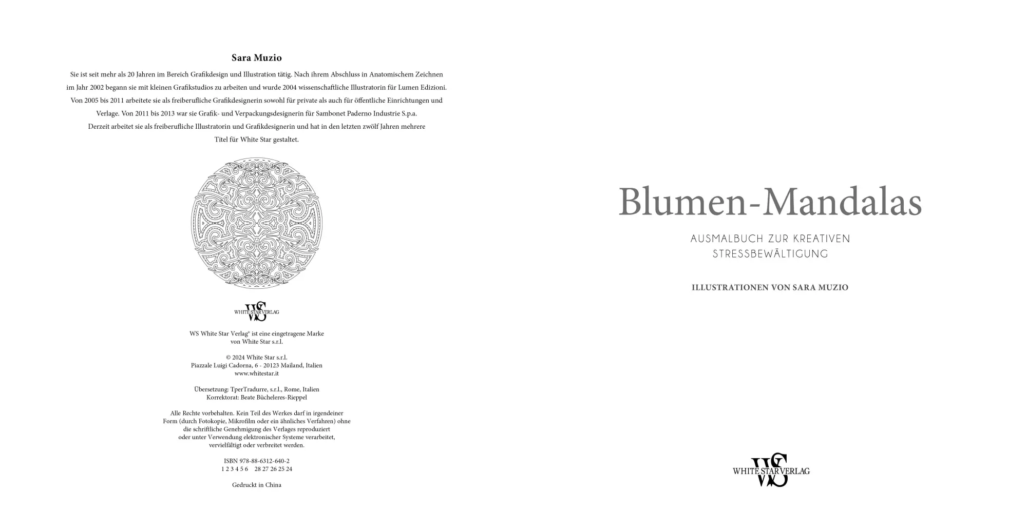 Bild: 9788863126402 | Blumen-Mandalas (Ausmalbuch zur kreativen Stressbewältigung) | White