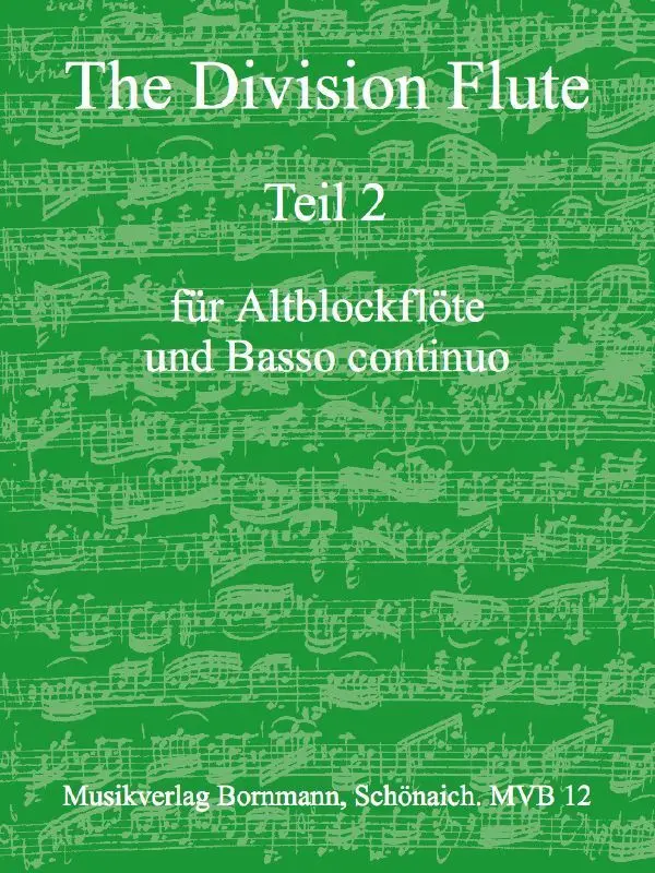 Cover: 9990050756402 | The Division Flute, Teil 2 | fur Altblockflote und Basso continuo