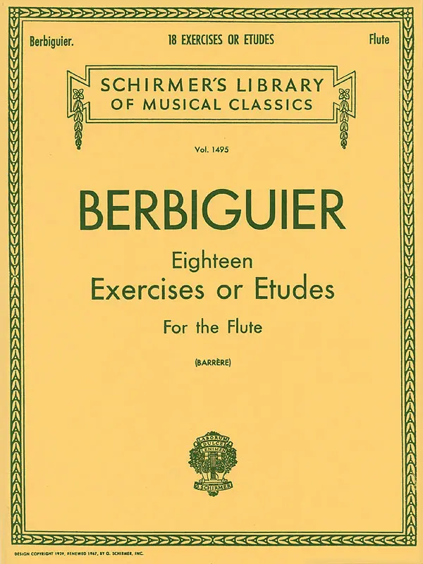 Cover: 73999596502 | Eighteen Exercises or Etudes | Benoit Tranquille Berbiguier | Buch