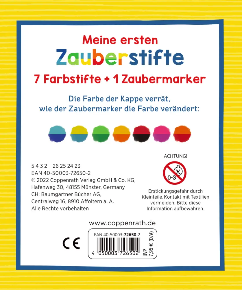 Bild: 4050003726502 | Meine ersten Zauberstifte | 7 Farbstifte + 1 Zaubermarker | Deutsch
