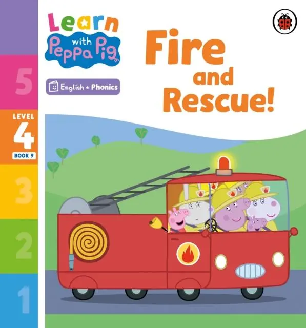 Cover: 9780241576502 | Learn with Peppa Phonics Level 4 Book 9 - Fire and Rescue! (Phonics...