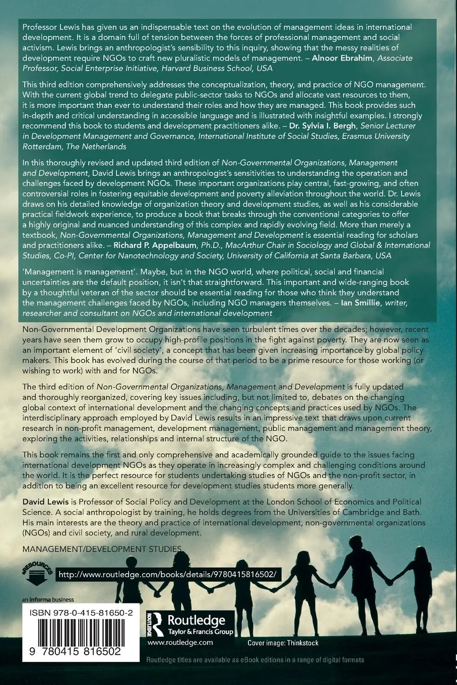 Rückseite: 9780415816502 | Non-Governmental Organizations, Management and Development | Lewis