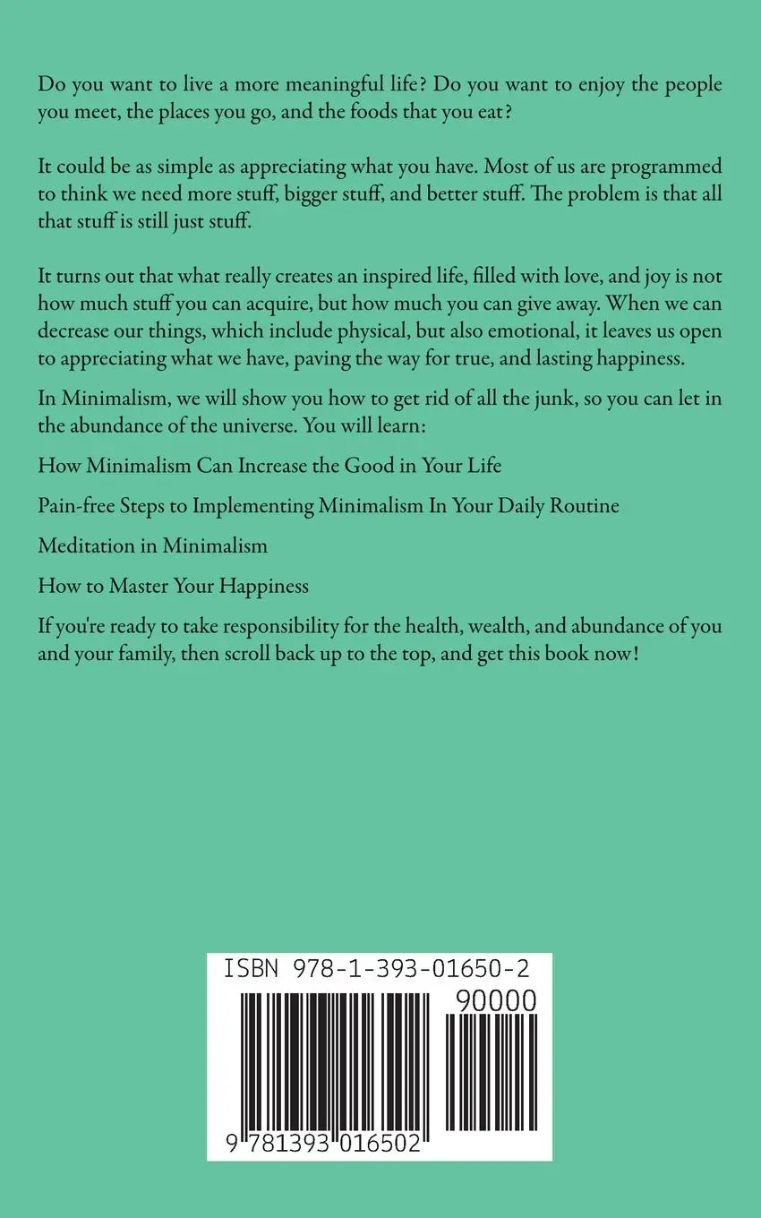 Rückseite: 9781393016502 | Minimalism For Families Who Want to Live A More Meaningful Life by...