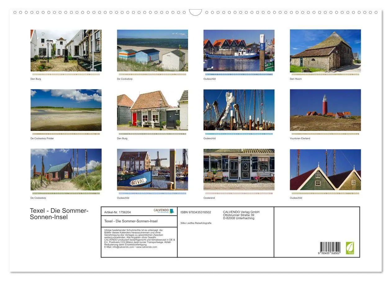 Bild: 9783435316502 | Texel - Die Sommer-Sonnen-Insel (Wandkalender 2025 DIN A2 quer),...
