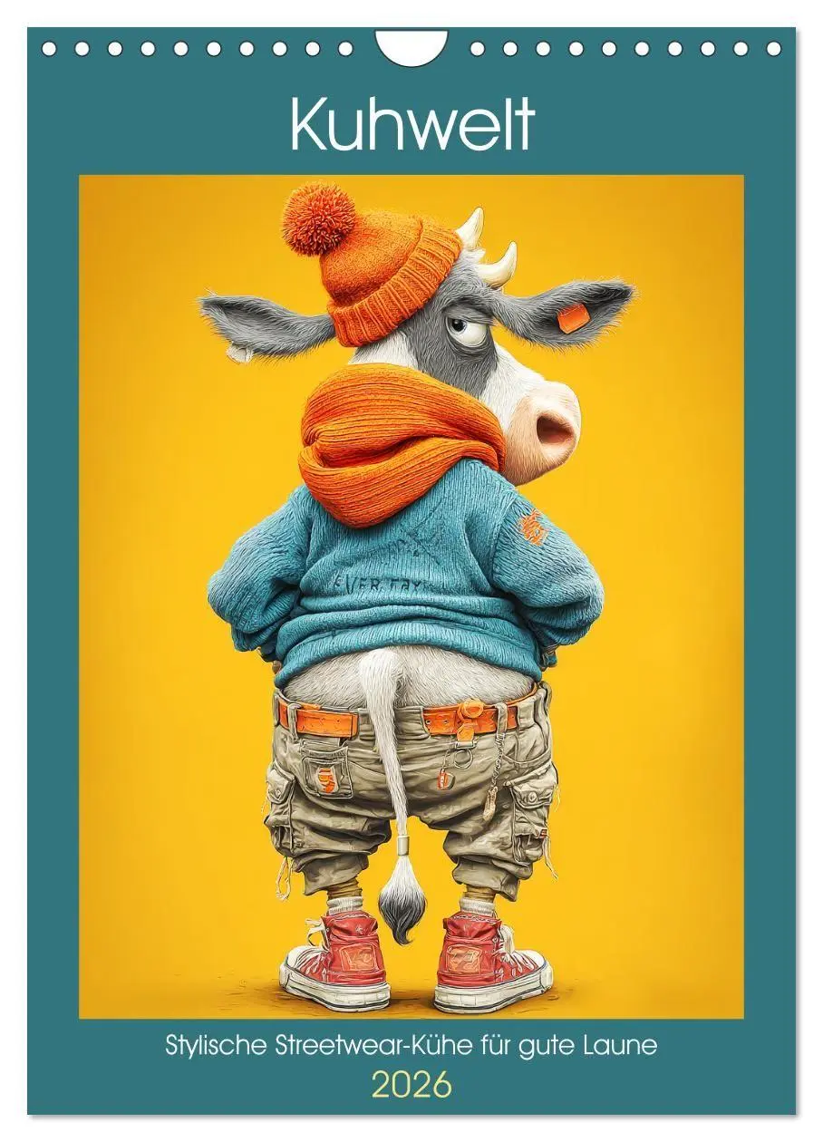 Cover: 9783516736502 | Kuhwelt. Stylische Streetwear-Kühe für gute Laune (Wandkalender...