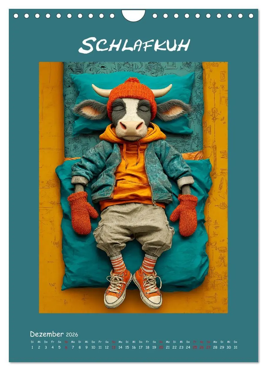 Bild: 9783516736502 | Kuhwelt. Stylische Streetwear-Kühe für gute Laune (Wandkalender...