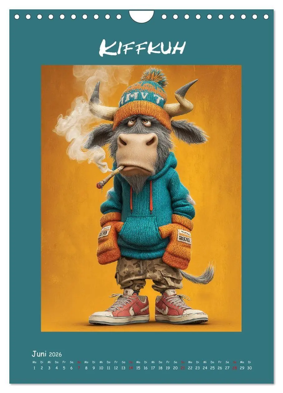 Bild: 9783516736502 | Kuhwelt. Stylische Streetwear-Kühe für gute Laune (Wandkalender...