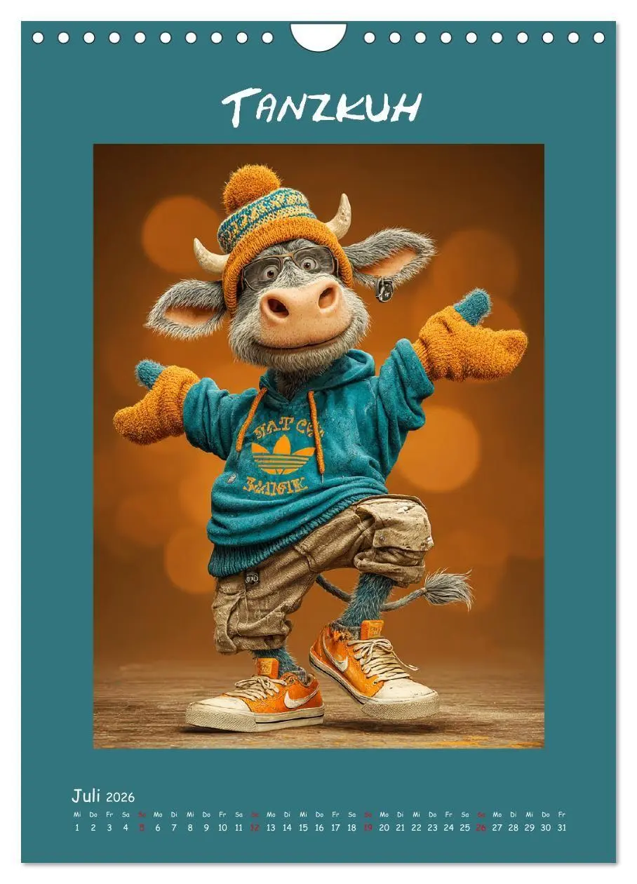 Bild: 9783516736502 | Kuhwelt. Stylische Streetwear-Kühe für gute Laune (Wandkalender...