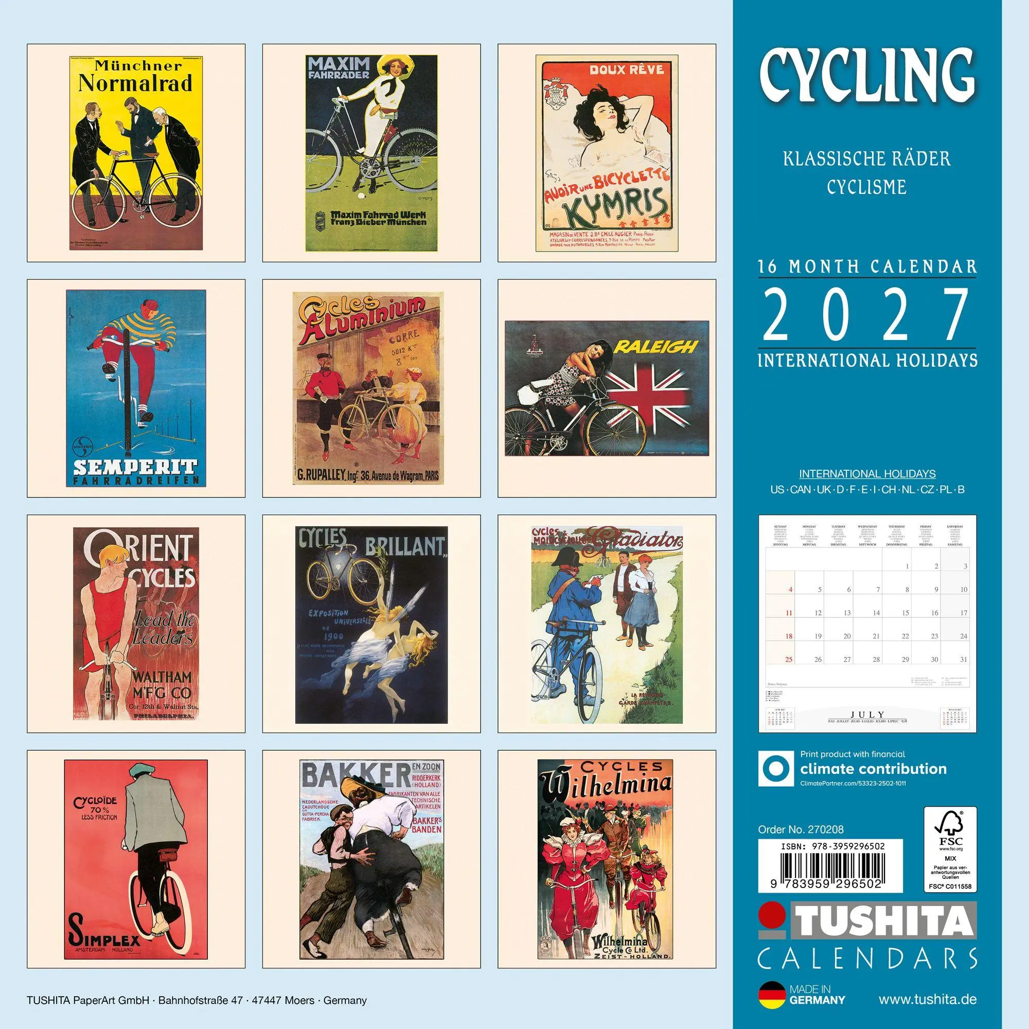 Rückseite: 9783959296502 | Cycling through History 2027 | Kalender 2027 | Kalender | 28 S. | 2027