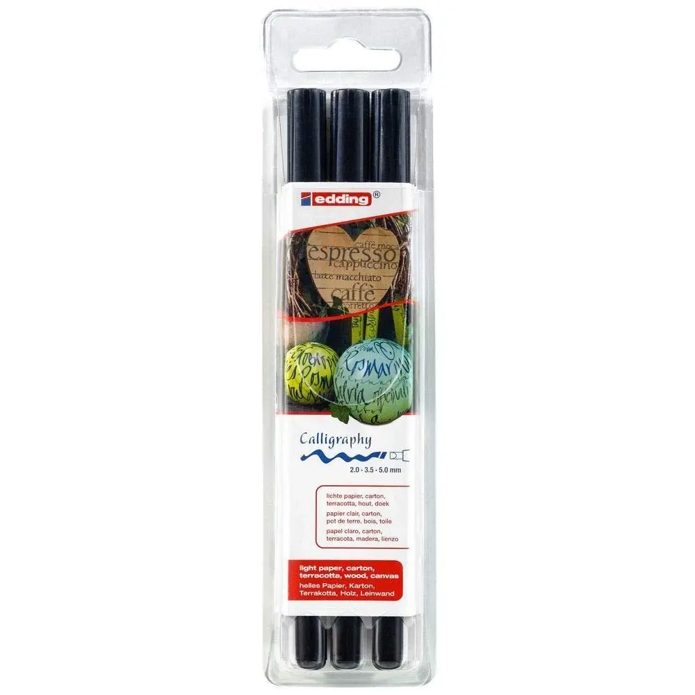 Cover: 4004764926602 | edding 1255 Fasermaler calligraphy pen 3er Set | 4-1255-3-001 | 2019