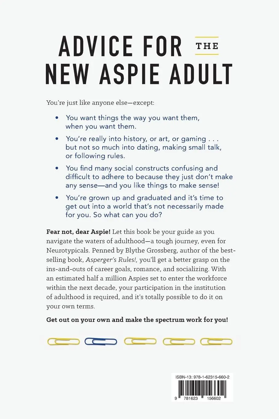 Rückseite: 9781623156602 | Aspergers and Adulthood | Blythe Grossberg | Taschenbuch | Englisch