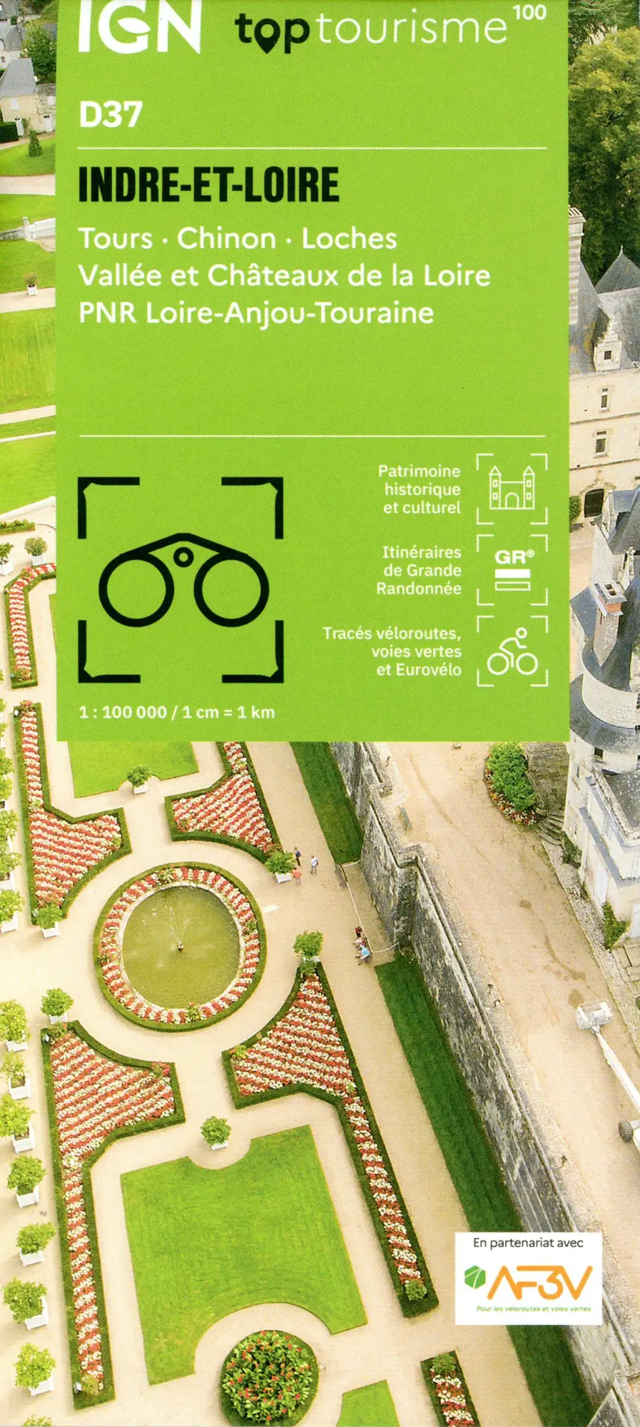 Cover: 9782758556602 | Indre-et-Loire Tours | (Land-)Karte | IGN Top 100 départemental | 2025