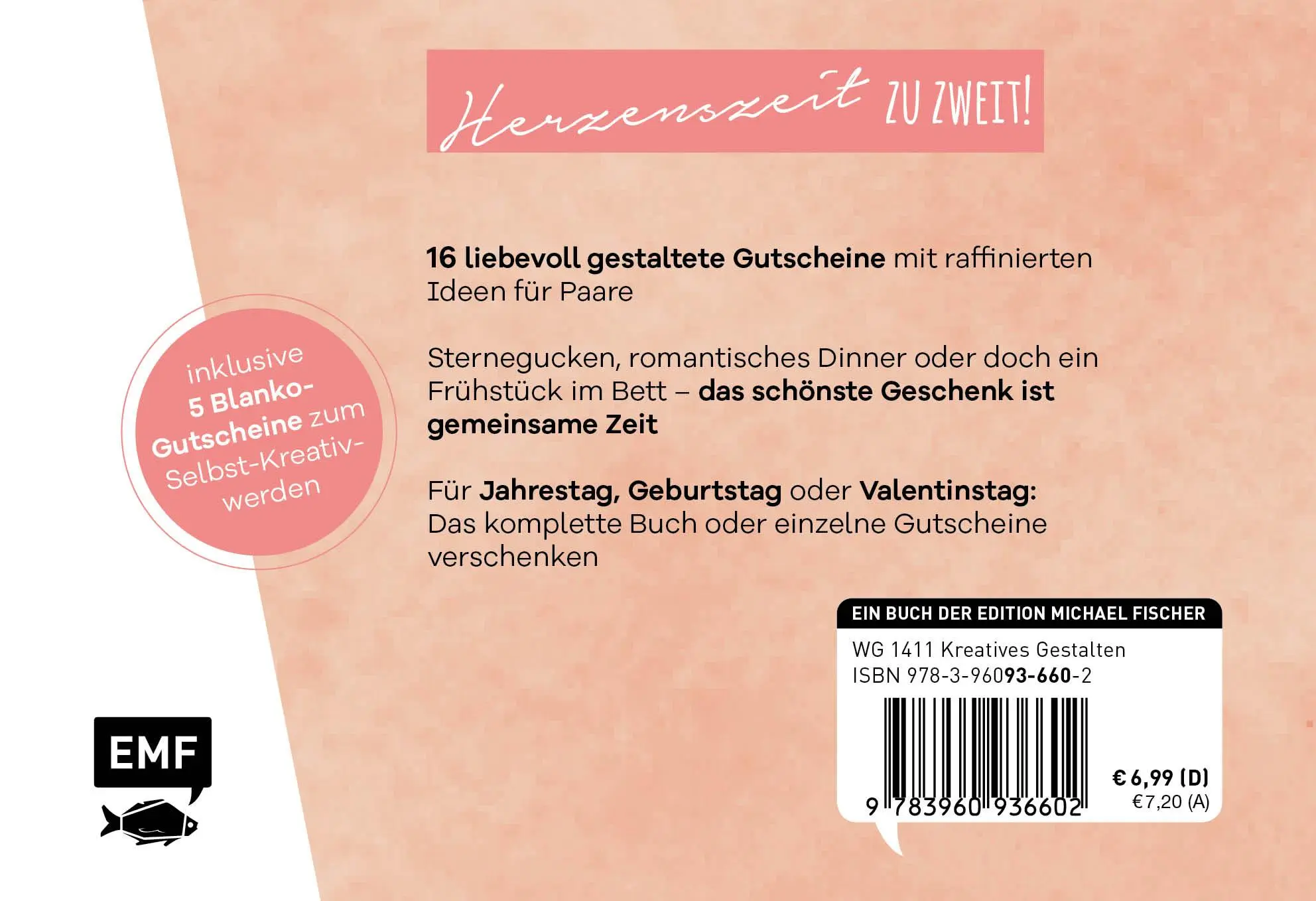 Rückseite: 9783960936602 | ... weil ich dich liebe - 16 Gutscheine für gemeinsame Momente | Buch