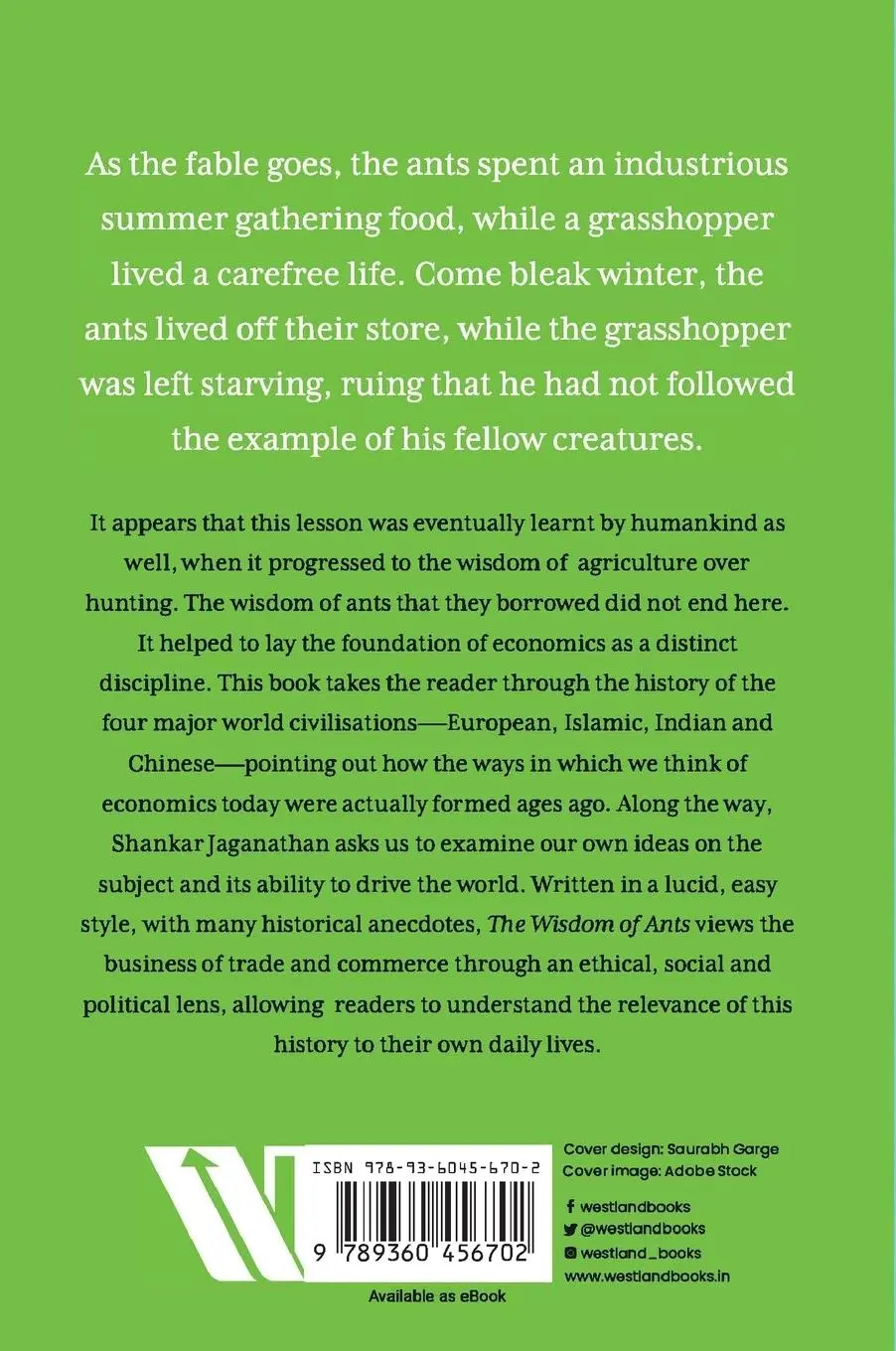 Rückseite: 9789360456702 | The Wisdom of Ants | A Short History of Economics | Shankar Jaganathan