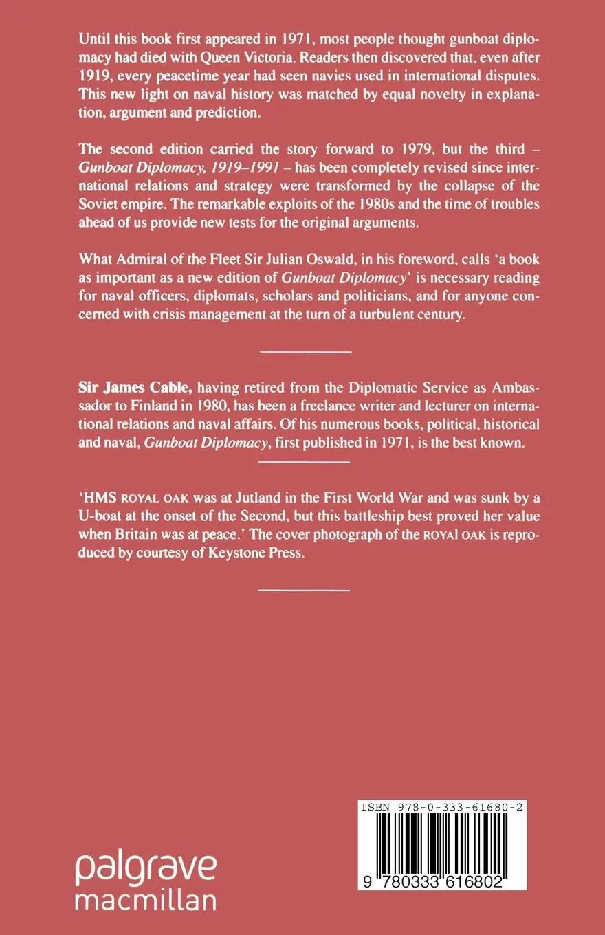 Rückseite: 9780333616802 | Gunboat Diplomacy 1919-1991 | James Cable | Taschenbuch | xiv | 1994