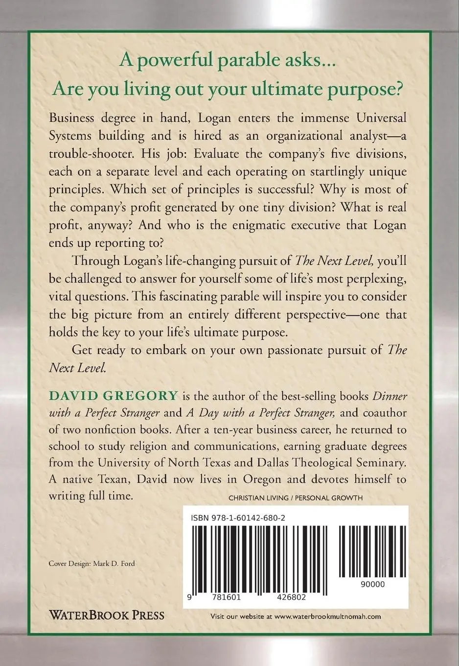 Rückseite: 9781601426802 | The Next Level | A Parable of Finding Your Place in Life | Gregory
